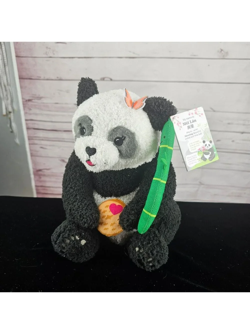 Mei Lan Panda Plush Toy With Bamboo & Cookie Soft & Cuddly Stuffed Animal For Al